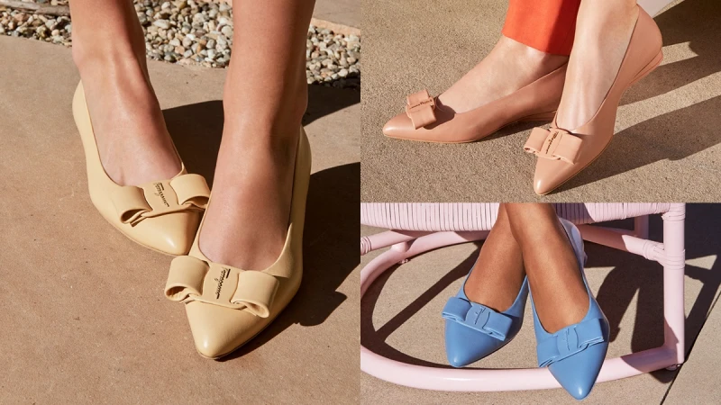 女孩春夏鞋櫃必備！Salvatore Ferragamo全新芭蕾舞鞋Viva系列問世，搭上春日裸膚粉、天空藍、鵝黃色超夢幻