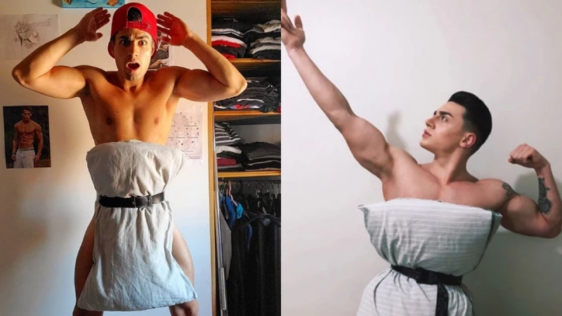 IG枕頭挑戰#quarantinepillowchallenge太夯！帥哥鮮肉在家也瘋玩一波，邀男友秀養眼肌肉就趁現在