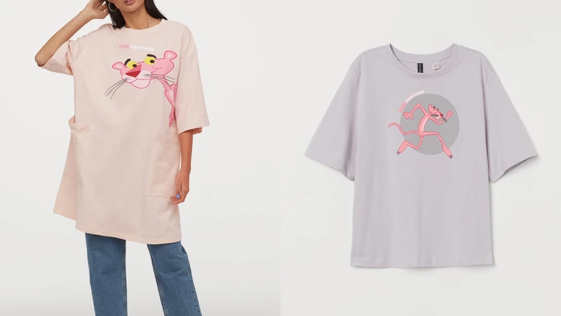 粉色穿搭入手指南！ H&amp;M Divided推出粉紅頑皮豹聯名系列，條紋上衣、丹寧外套、荷葉洋裝都是春夏衣櫥必備