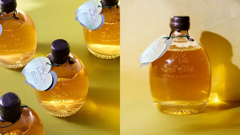 全台限量500支！台灣首支奇異果酒由雙好設計X日光維他攜手推出，超美瓶身底部還藏有奇異果