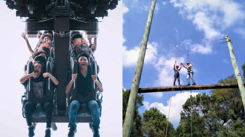 挑戰膽量極限！六福莊「嚇破膽專案」玩高空繩索、近距離看猛獸、刺激遊樂設施，保證喊破喉嚨