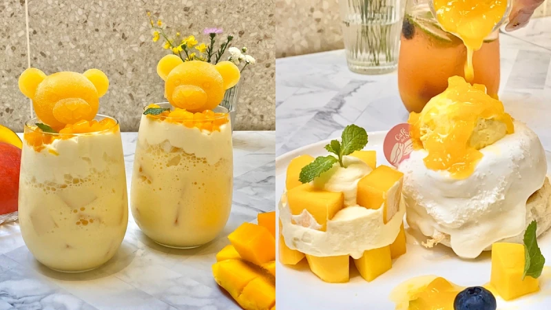 楊枝甘露變鬆餅！Café del SOL推「楊枝甘露舒芙蕾」多層次芒果風味，還有隱藏版芒果小熊雪酪登場