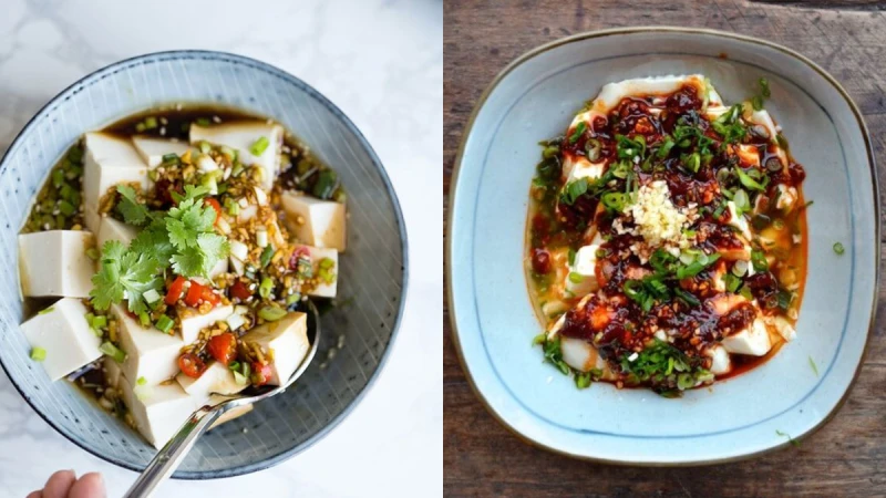 一道夏日低脂餐來了—香嫩滑涼拌豆腐料理，既飽腹又有高蛋白，減肥的人別錯過！