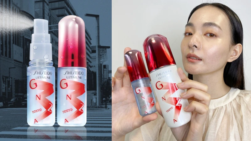 資生堂小紅瓶出噴霧！時髦銀座限定版包裝，免費送花樁圖樣 「梳妝台禮盒」