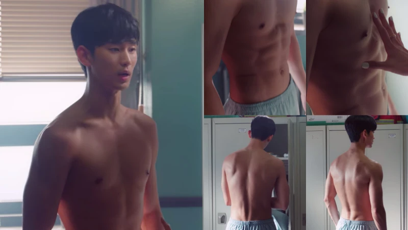 金秀賢《雖然是精神病但沒關係》再送大禮!結實胸肌、8塊腹肌,好想當徐睿知 的那隻手啊