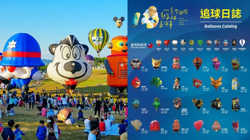 2020台東熱氣球嘉年華夢幻升空！維持51天年度盛事不縮水，搭乘費用、光雕音樂會日期完整懶人包