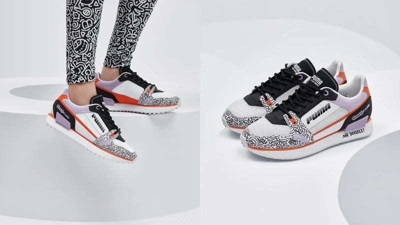 塗鴉搭上薰衣草紫太俏皮！Puma推出Mr. Doodle聯名系列，不能錯過的品項是這些