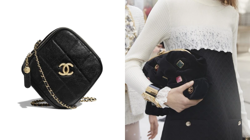19包之後又有新包款誕生!香奈兒全新經典菱格紋小方包、金屬鍊帶束口包、絲絨雙C Logo手拿包的售價、特色總整理