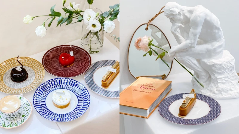 在愛馬仕上吃甜點！台中The Cafe Deco宛如置身美術館的精品咖啡廳，從甜點、餐盤到擺飾都是奢華享受