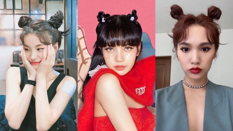 2020雙丸子頭回歸，可愛度爆表！讓女星、女團大洗版，Lisa最新造型也扎起來了！