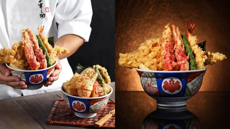 大啖帝王蟹！金子半之助最狂「極上天丼」免千元，一次吃到帝王蟹與30公分穴子魚