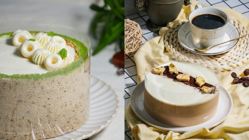 手搖飲變蛋糕！微甜室推鴛鴦奶茶、綠茶多多戚風蛋糕，優雅外型包裹著細緻茶香