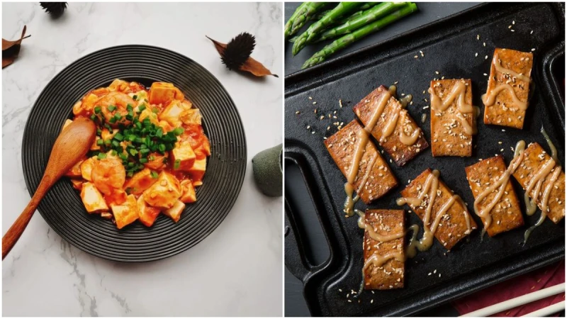 韓式辣白菜豆腐起司焗蛋/蝦仁燒豆腐/蔥花香辣嫩豆腐3道豆腐減肥餐食譜來了！