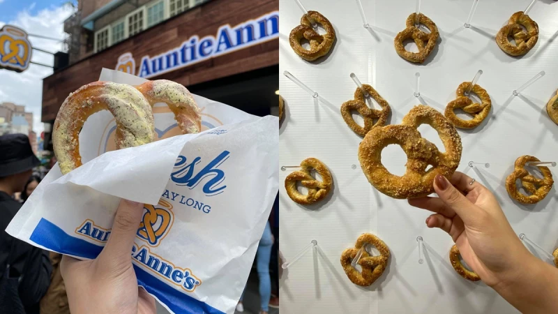 美國Auntie Anne&#039;s蝴蝶餅來台灣了！台灣首店進駐信義區，現烤熱騰騰Q軟蝴蝶餅肉桂口味必嚐
