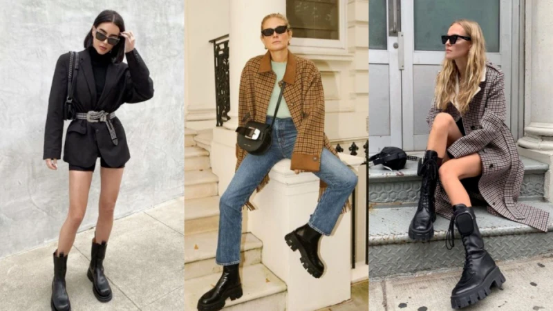 可鹽可甜氣勢單品！盤點 5 款超時髦的「鋸齒厚底靴」穿搭 Look，讓你一秒擁有超模逆天大長腿