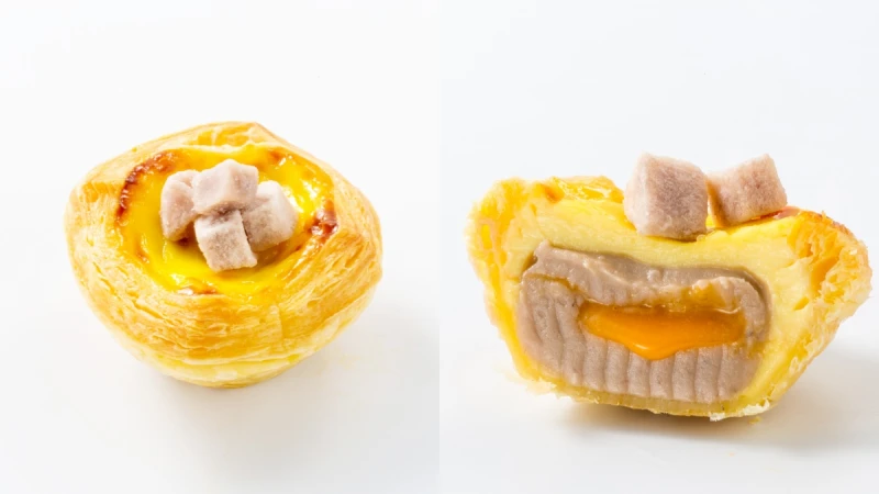爆漿芋頭蛋塔！DAN DAN台中必吃蛋塔店推「香芋黃金流沙蛋塔」濃郁芋泥、流沙搭配酥香塔皮超罪惡
