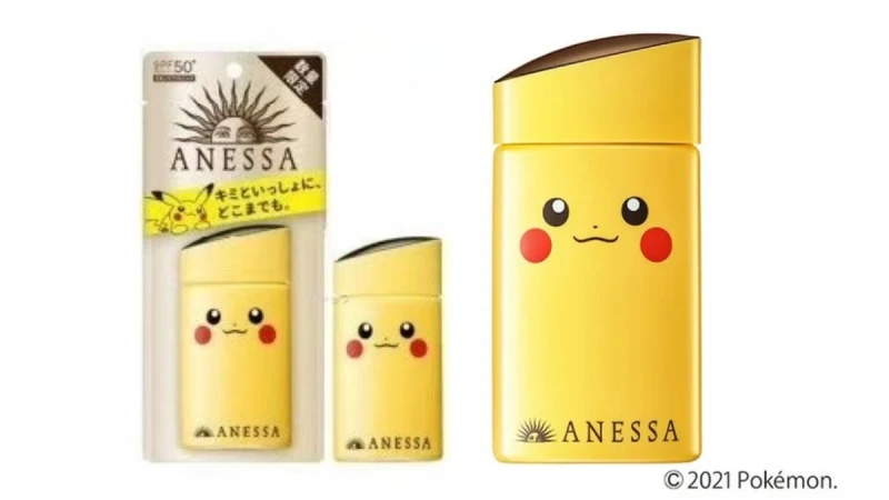 安耐曬ANESSA推出史上最可愛寶可夢限定版包裝!皮卡丘、伊布、傑尼龜通通有,背面還是小尾巴圖案