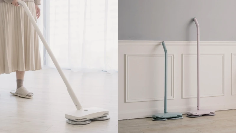 拖地不再狼狽！日系家電正負零±0推首款「無線電動拖把」，優雅莫蘭迪色、內建水箱，打掃也能好優雅