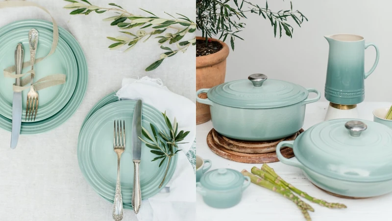 LE CREUSET 2021年全新「悠然綠系列」鍋具上市！充滿少女感的薄荷綠色調，打造更典雅的餐桌美學