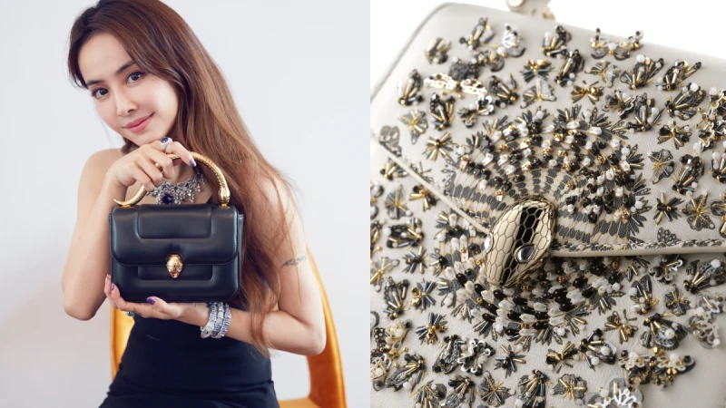 BVLGARI最新聯名！攜手印花女王Mary Katrantzou，經典Serpenti蛇頭包蛻變出超夢幻美包
