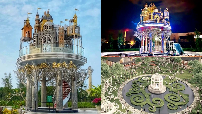 宜蘭最新打卡地標「赫蒂法莊園」夢幻登場！占地6000坪，歐風空中城堡、生命之樹鏡池超好拍，夜晚點燈美呆了