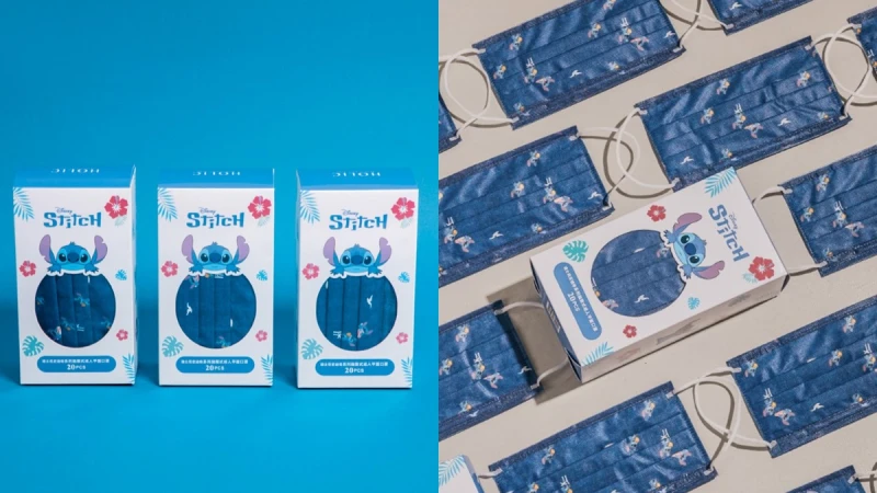 史迪奇口罩來報到！超萌史迪奇衝浪、棕櫚圖案，丹寧牛仔度假風5/11正式開賣