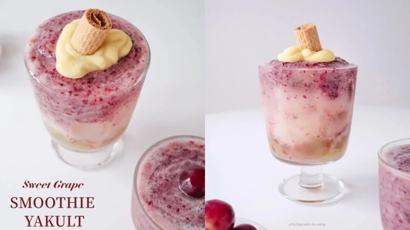 消暑聖品！小紅書高顏值「葡萄養樂多冰沙」DIY食譜&amp;做法大公開，喝得到滿滿葡萄果肉，夏日必喝的神仙飲品在這裡