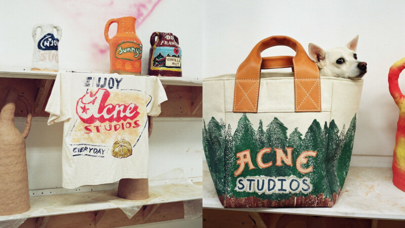 北歐小眾品牌Acne Studios換上美式塗鴉新面貌！宛如奈良美智的童趣圖畫，台灣買得到