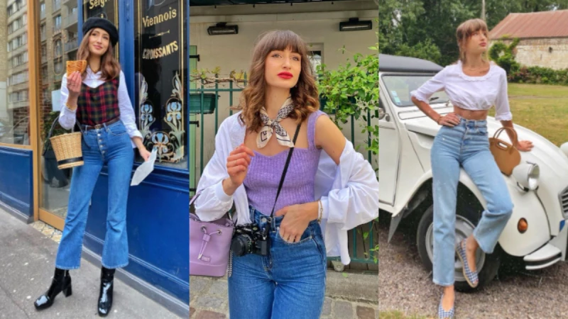 牛仔 の 萬種搭法！法國女孩 Dolorès「法式丹寧」穿搭術，同場加映全法國少女為之瘋狂神單品