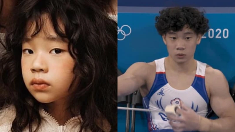 撞臉台灣奧運競技體操選手洪源禧！單眼皮、爆炸頭神似許老三，小S也認證：「兒子，媽媽和妹妹在家等你回來！」