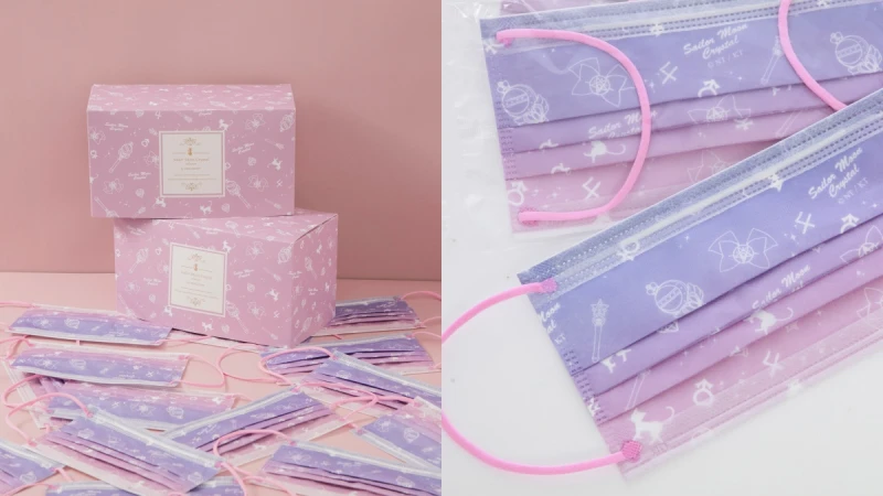 美戰迷必收!「美少女戰士醫療口罩」以粉紫絕美漸層,搭配水手月亮的變身器限量夢幻登場