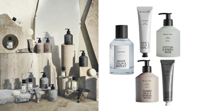 Massimo Dutti 2021進軍美妝,首波推出香水與身體保養!米白、灰綠、燕麥色玻璃與金屬包裝文青感十足