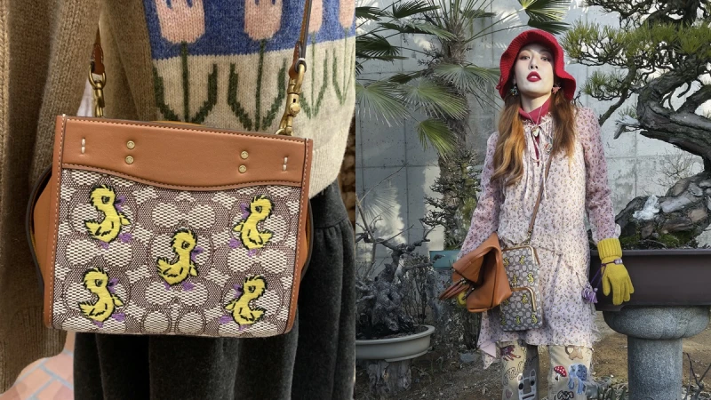 Coach 2021秋季新包推薦TOP3！把大象、小鴨、貓咪、貓頭鷹…變成復古刺繡圖案，推出手機袋、側背包還有最新Rogue包