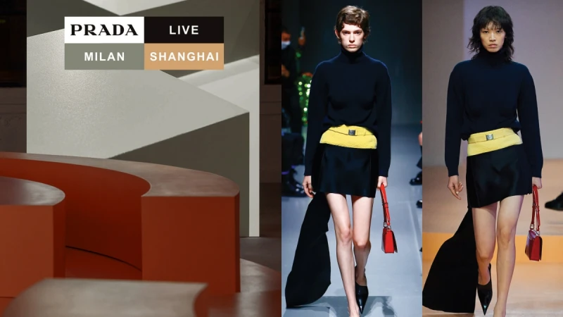 2022春夏米蘭時裝週｜Prada施展分身魔法、米蘭+上海同時開演，長尾短裙演繹現代優雅風範