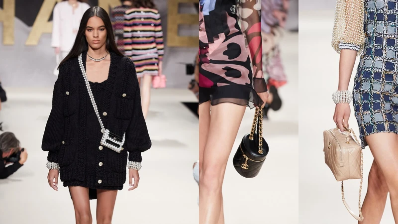 2022春夏巴黎時裝週｜Chanel重返80年代的秀場，搶先看串珠包、圓筒包、菱格紋方箱包…3款新手袋