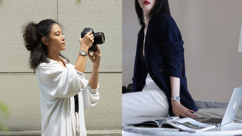 PIAGET Polo腕錶以時尚耀眼多變之姿，替時尚風格名人VALENTINE與余惟點亮生活中的所有美好時刻！