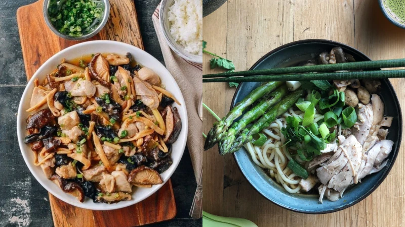 無油無水、低卡高蛋白「鮮菇蒸雞、香辣蒜蓉蒸雞腿」 2道蒸雞減脂餐食譜來了！