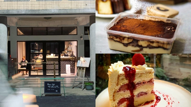 台中紐約風Manni Café 很多咖啡「奶油草莓季」十公分高的草莓奶油蛋糕，每一口都超有層次！