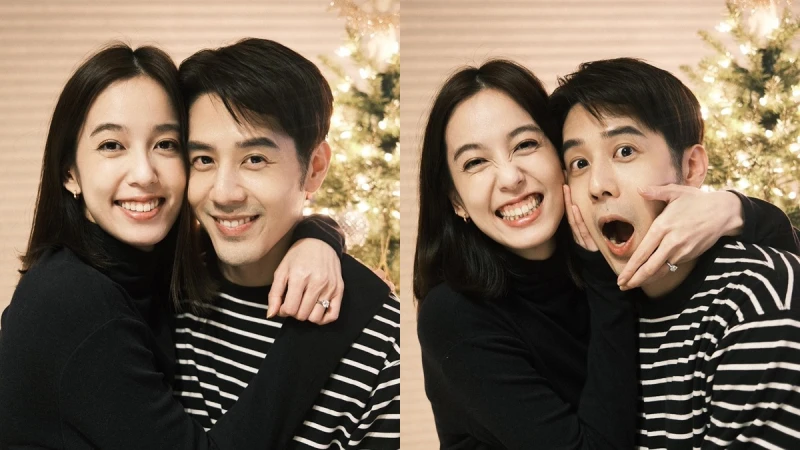 陳庭妮、胡宇威訂婚啦！緋聞傳10年修成正果，甜曬臉貼臉合照幸福破表