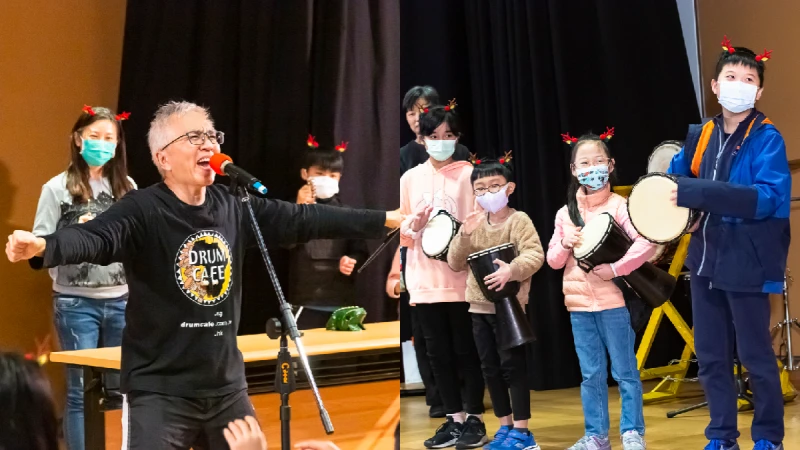 龍潭圖書館「鼓動龍潭」互動式擊鼓秀，百位素人化身樂手，共譜嘉年華音樂響宴！