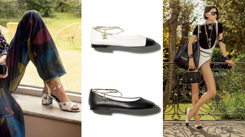 香奈兒雙色芭蕾舞鞋再進化！設計亮點、繽紛配色帶你看，還有雙C Logo高跟涼鞋