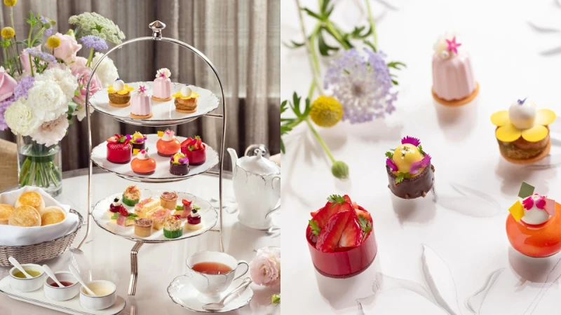 台北文華東方酒店端春季下午茶！草莓、杏桃結合繽紛花朵外型，視覺味覺都甜蜜滿分