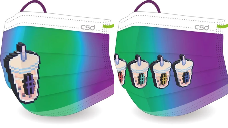 中衛攜手#DAMUR設計師推出「珍珠奶茶口罩」！3/26 Uber Eats上就能買