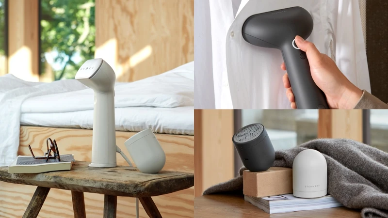 挑戰最美手持掛燙機！瑞典Steamery新一代更簡約好用，還有同色系除毛球機必須一起入手