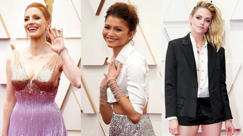 2022奧斯卡紅毯珠寶直擊！影后雀絲坦穿搭珠寶、千黛亞10個鑽石手環…