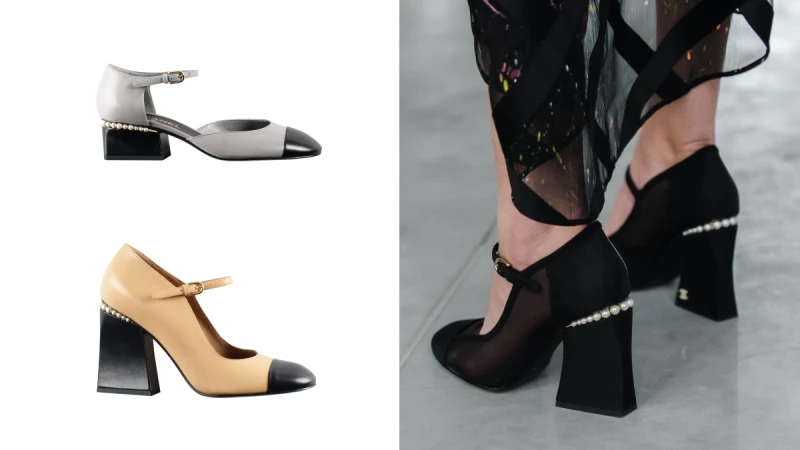 香奈兒經典雙色鞋又有新花樣!鞋跟多了幻象珍珠設計,4種鞋款全都好仙