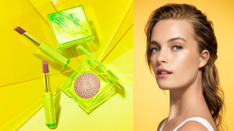 坎城巨星的夏日立體小臉彩妝秘技:眼唇頰三點連線!香緹卡限定推出絕美夕陽金色調「綠漾波光絢采眼頰霜、潤唇彩」,加碼防曬修護隔離乳,美一整夏!