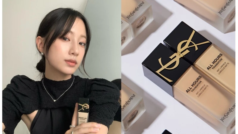 野火燒不盡 YSL全新恆久完美粉底 終於抵台、持妝佷久 遮瑕很細 妝感很輕 奢裸霧光很高級