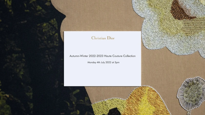 Dior 2022/23秋冬高訂大秀直播線上看！台灣時間7/4晚上9點登場