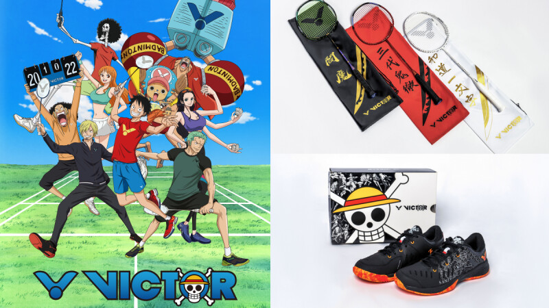 Victor X《海賊王》週年聯名款！索隆三刀流羽球拍、魯夫羽球鞋…設計亮點＋售價都在這